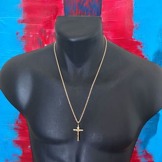 Conjunto Cadena y Cruz Oro 18 Kilates