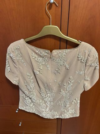 Traje 3 piezas Rosa Clara falda y chaqueta