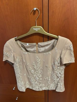 Traje 3 piezas Rosa Clara falda y chaqueta