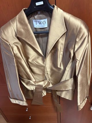 Traje 3 piezas Rosa Clara falda y chaqueta