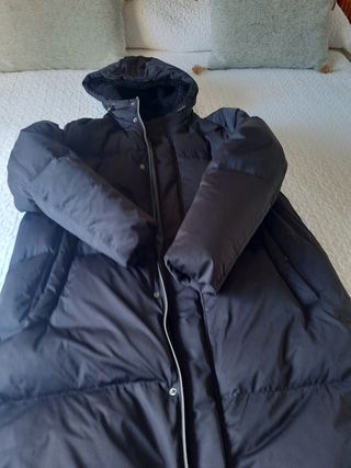 Parka tres cuartos negro de chico