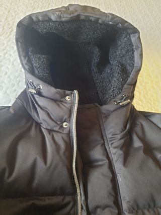 Parka tres cuartos negro de chico