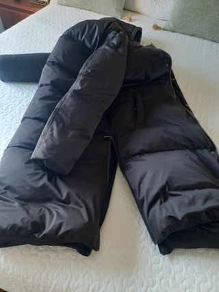 Parka tres cuartos negro de chico