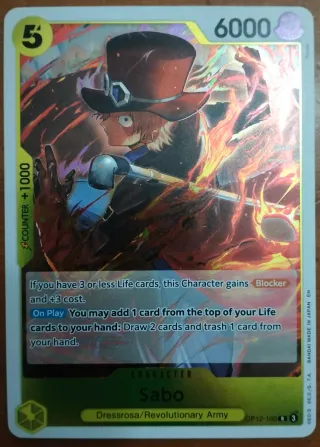 Sabo OP12-100 Carta Gioco One Piece