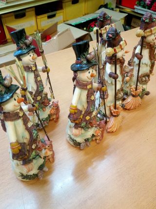 6 Pupazzi Natalizi Pupazzi Neve Cm 20