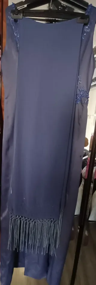 Vestido rosa y morado con estampado