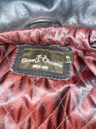 Chaquetón de piel marrón