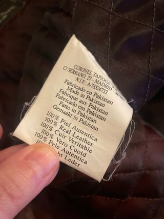 Chaquetón de piel marrón