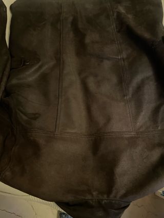 Chaquetón de piel marrón