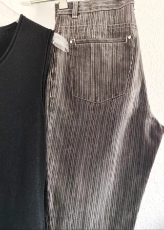 Conjunto EPISODE Top Negro y Pantalón Rayas