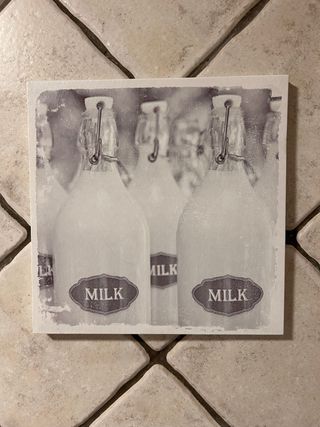 Cuadro Vintage Botellas Leche