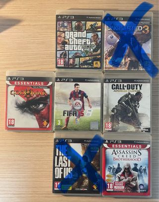 Lote 5 juegos PS3