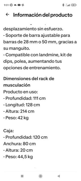 Rack Plegable Musculación