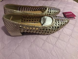 Manoletinas piel Gioseppo doradas