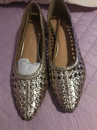 Manoletinas piel Gioseppo doradas