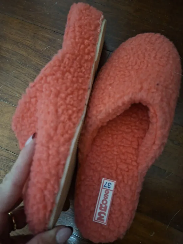 Pantofole lana rosa taglia 37