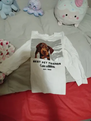 Camiseta niña manga larga perro Cute edition