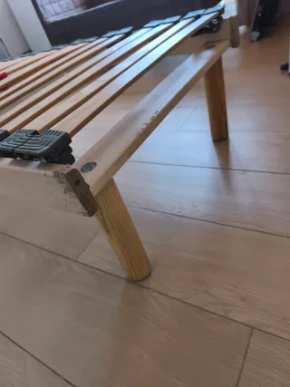 Somier de madera 90cm con patas