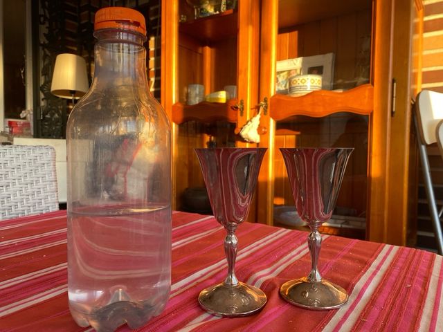 Copas de metal plateado