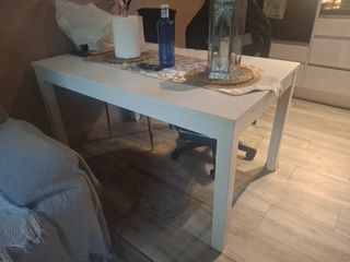 Mesa comedor extensible madera blanca