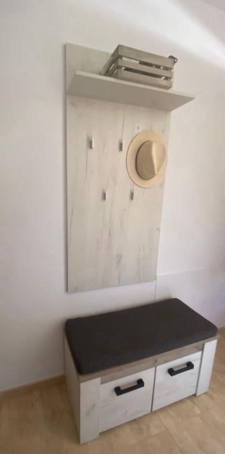 Mueble recibidor perchero y zapatero