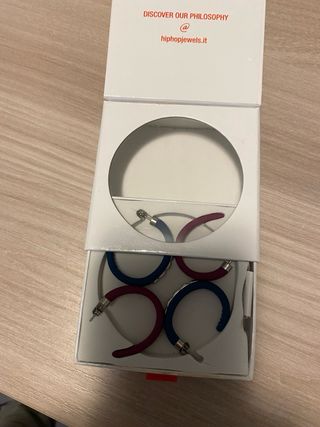 Orecchini Hip Hop Blu e Viola