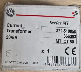 Transformador Corriente GE 50/5A Serie MT CT 50