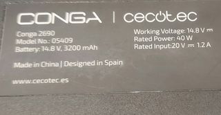 Repuestos Conga 2690 aspirador cecotec