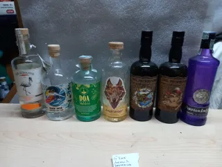 Bottiglie vuote di Gin - Sir Edmond, Duck Dive, DO