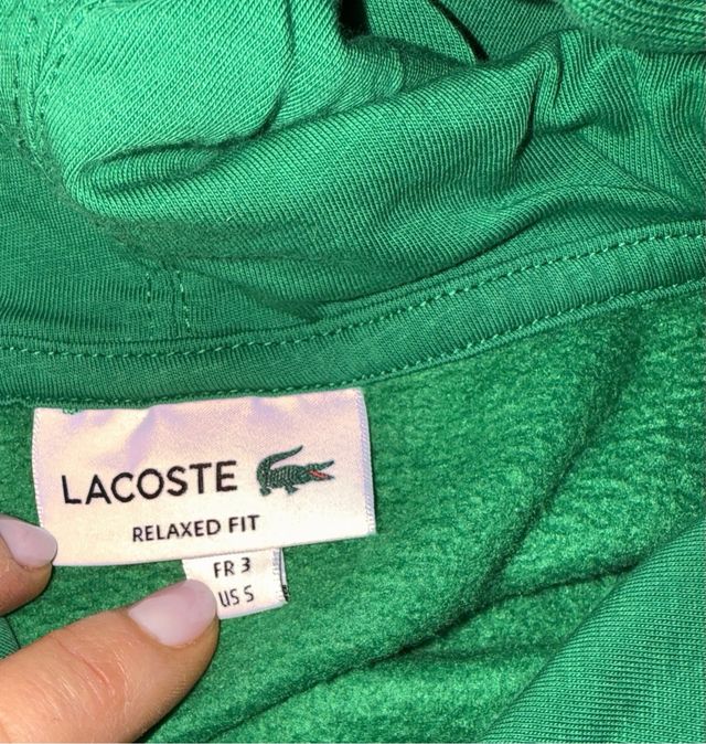 Felpa Lacoste con cappuccio verde