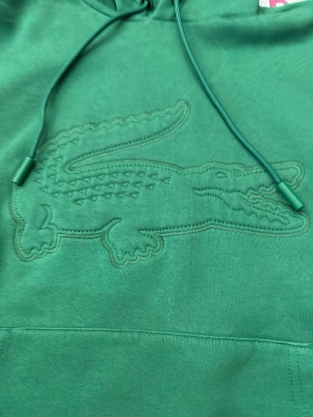 Felpa Lacoste con cappuccio verde