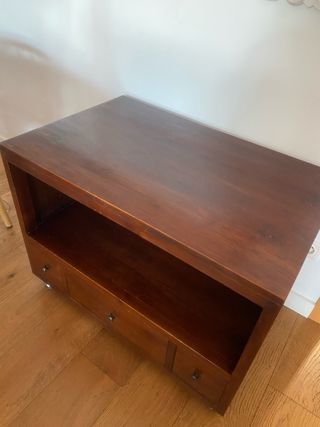 Mobile in teak con ruote e cassetti