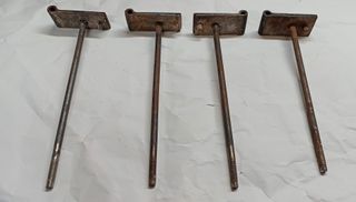 2 coppie vecchi antichi cardini cerniere in ferro