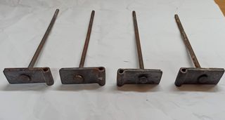 2 coppie vecchi antichi cardini cerniere in ferro