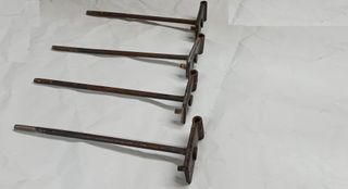 2 coppie vecchi antichi cardini cerniere in ferro