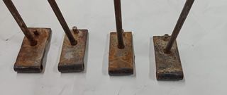 2 coppie vecchi antichi cardini cerniere in ferro