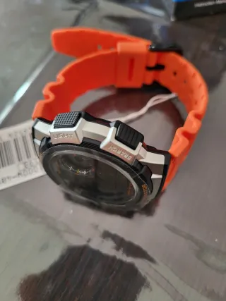 Orologio Casio World Time Arancione/Argento