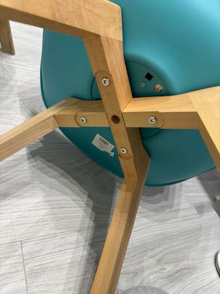 Juego de 2 Sillas Comedor Turquesa