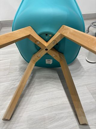Juego de 2 Sillas Comedor Turquesa