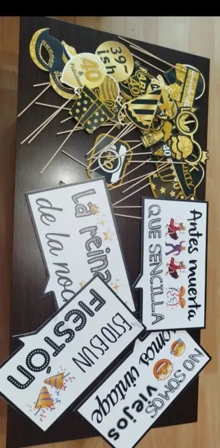 Pack 40 Cumpleaños Dorado