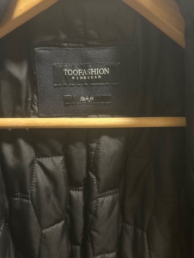 Chaquetón 3/4 Toofashion Slim Negro Talla M