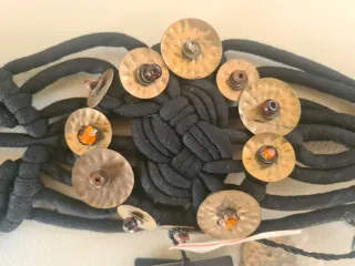 Cintura Patrizia Pepe nera con dettagli oro