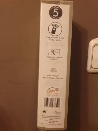 Estor gris nuevo precintado 90/94x250cm