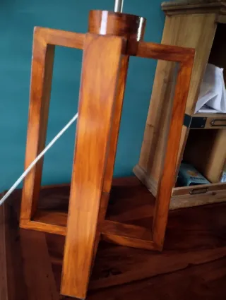 Lampada Maison du Monde legno e tessuto