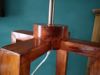 Lampada Maison du Monde legno e tessuto