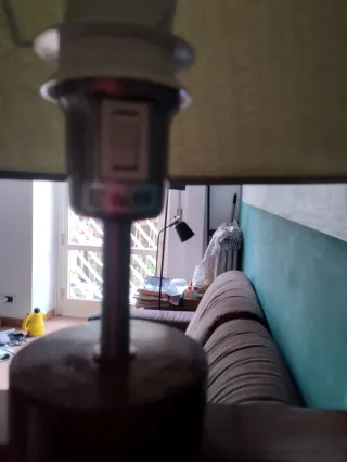 Lampada Maison du Monde legno e tessuto