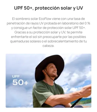 Sombrero "panel" solar EcoFlow