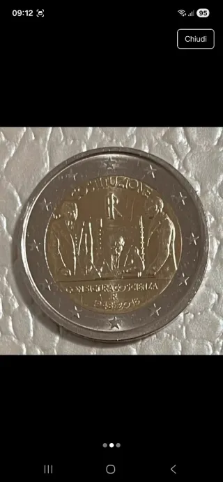 Moneta 2 euro Italia 2018 Costituzione