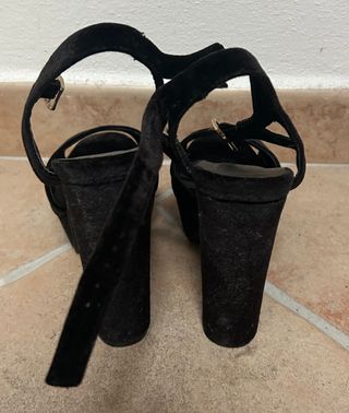 Sandali nero velluto