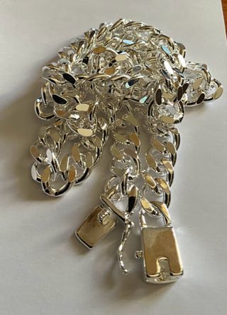 Catena Uomo in argento larga 10 cm lunga 61 cm